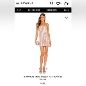 Revolve Misha Adina dress in Nude sz Small